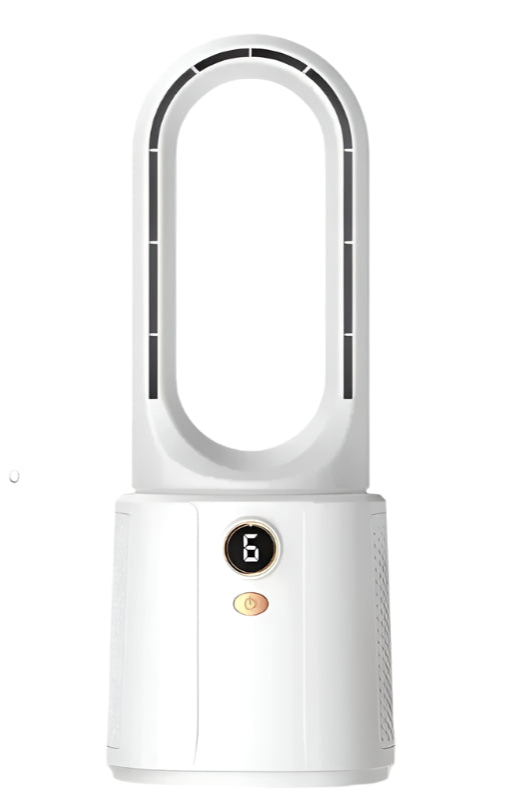 Ventilateur Sans Pale Moderne Silencieux avec Brumisation et Éclairage de Nuit